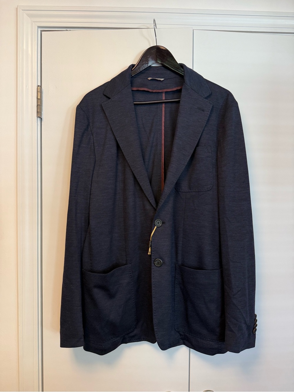 Canali Navy Unstructured Sport Coat